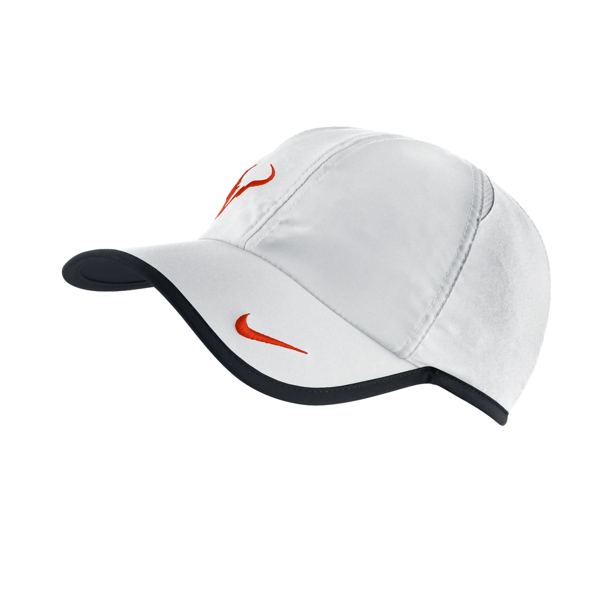 Nike Rafa Bull Logo hat in White w/Black & Orange Blaze [398224-108?] from the Spring 2010 tennis collection